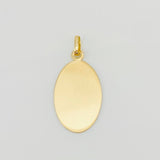 Pendant Oval Plate 0.9g / 1 in Yellow Gold 18K