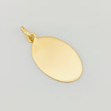 Pendant Oval Plate 0.8g / 1 in Yellow Gold 18K