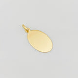 Pendant Oval Plate 0.9g / 1 in Yellow Gold 18K
