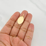 Pendant Oval Plate 0.9g / 1 in Yellow Gold 18K