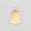 Pendant Rectangular Oval Plate 0.95g / 1 in Yellow Gold 18K