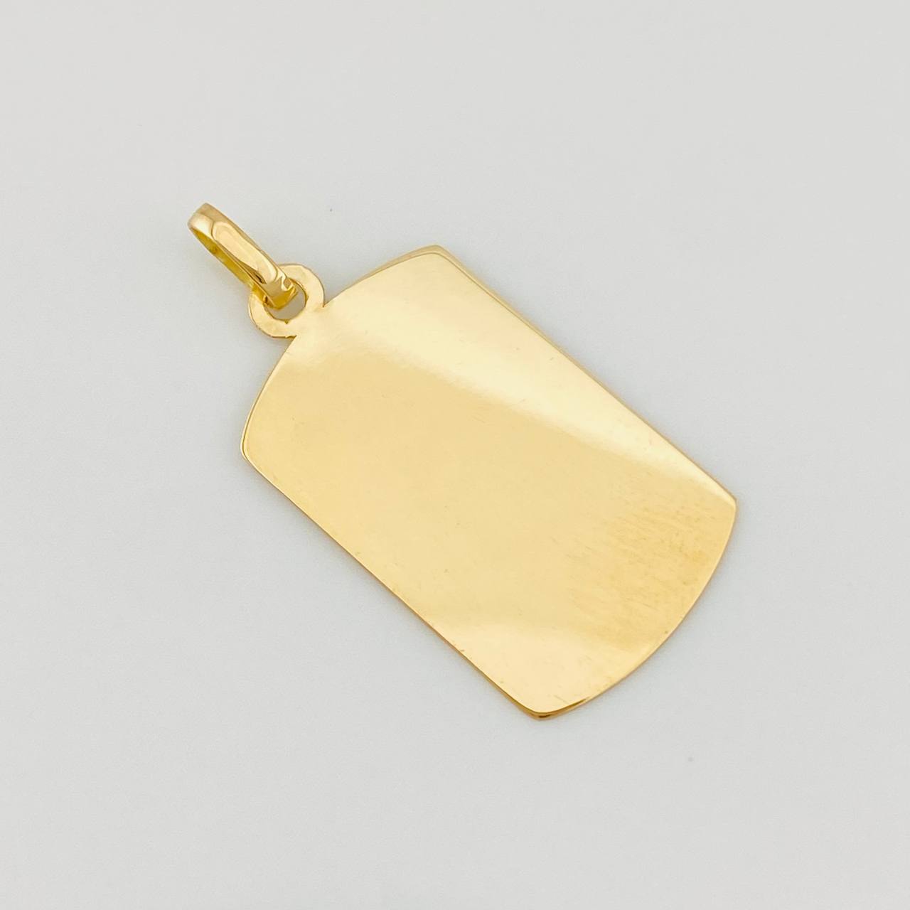 Oval Rectangular Pendant Plate 1g / 1 in 18K Yellow Gold
