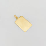 Pendant Square Plate 1g / 1 in Yellow Gold 18K