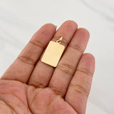Pendant Square Plate 1.1g / 1 in Yellow Gold 18K