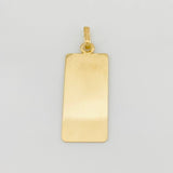 Pendant Rectangular Plate 1g / 1 1/4 in Yellow Gold 18K