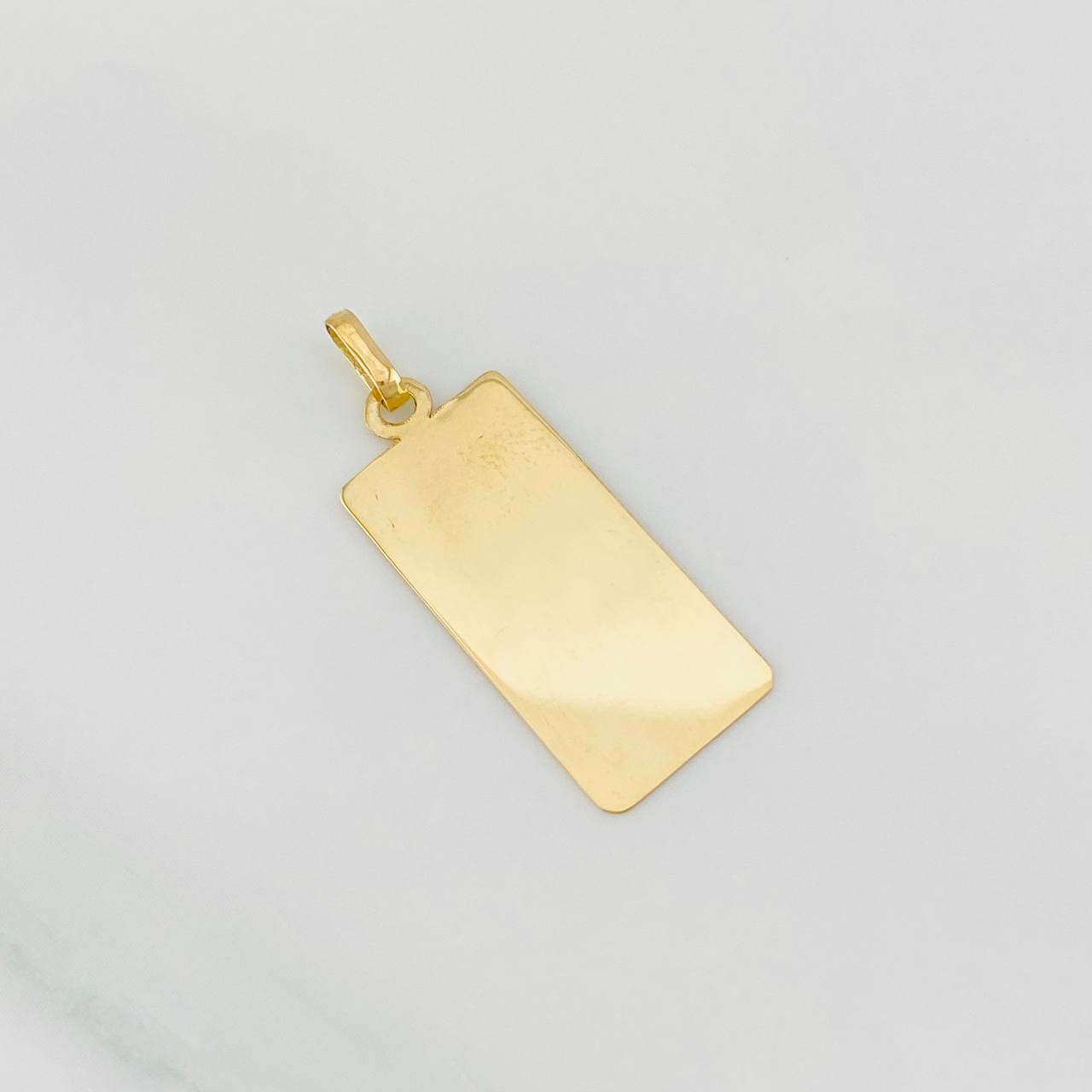 Pendant Rectangular Plate 1g / 1 1/4 in Yellow Gold 18K