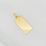 Pendant Rectangular Plate 1g / 1 1/4 in Yellow Gold 18K