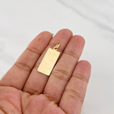 Pendant Rectangular Plate 1g / 1 1/4 in Yellow Gold 18K