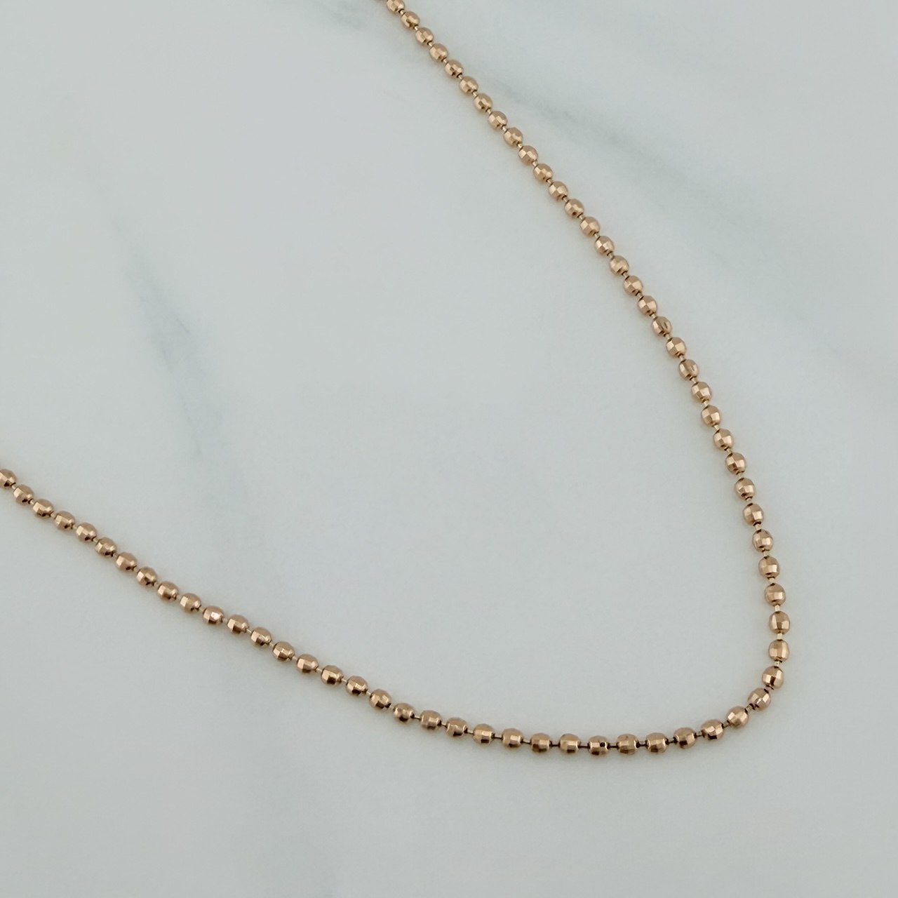 Diamond Cut Military Chain 7.95 g / 23 3/4 in / 1.65 mm 18K Rose Gold
