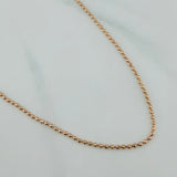 Diamond Cut Military Chain 7.95 g / 23 3/4 in / 1.65 mm 18K Rose Gold