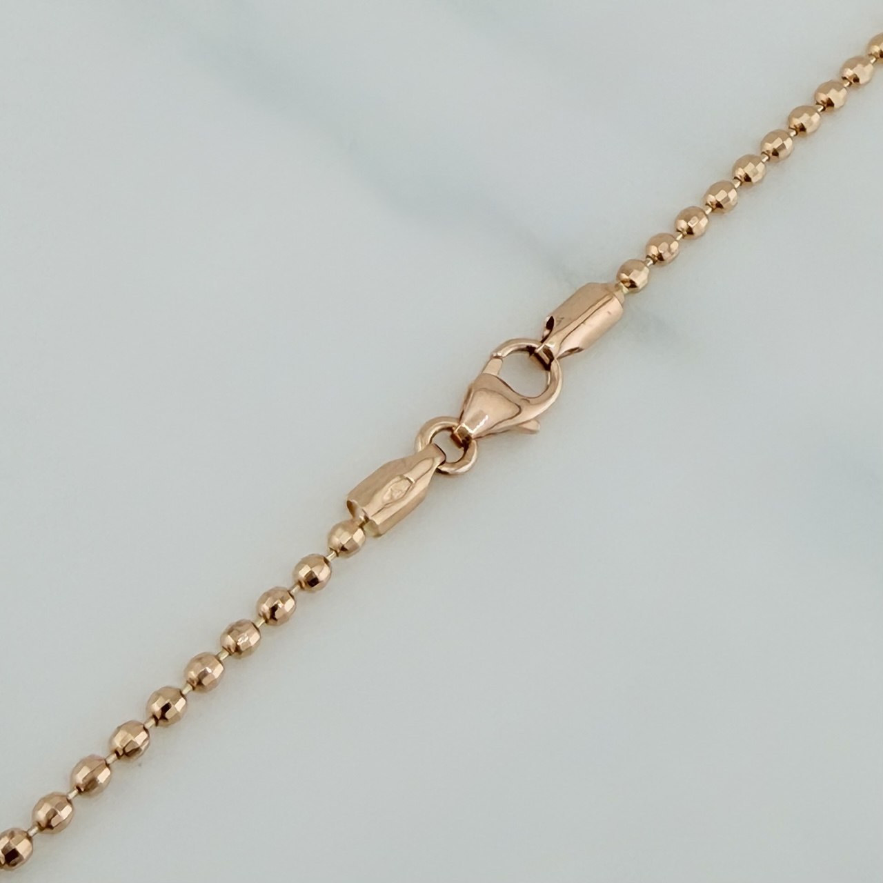 Diamond Cut Military Chain 7.95 g / 23 3/4 in / 1.65 mm 18K Rose Gold