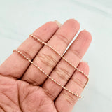 Diamond Cut Military Chain 7.95 g / 23 3/4 in / 1.65 mm 18K Rose Gold