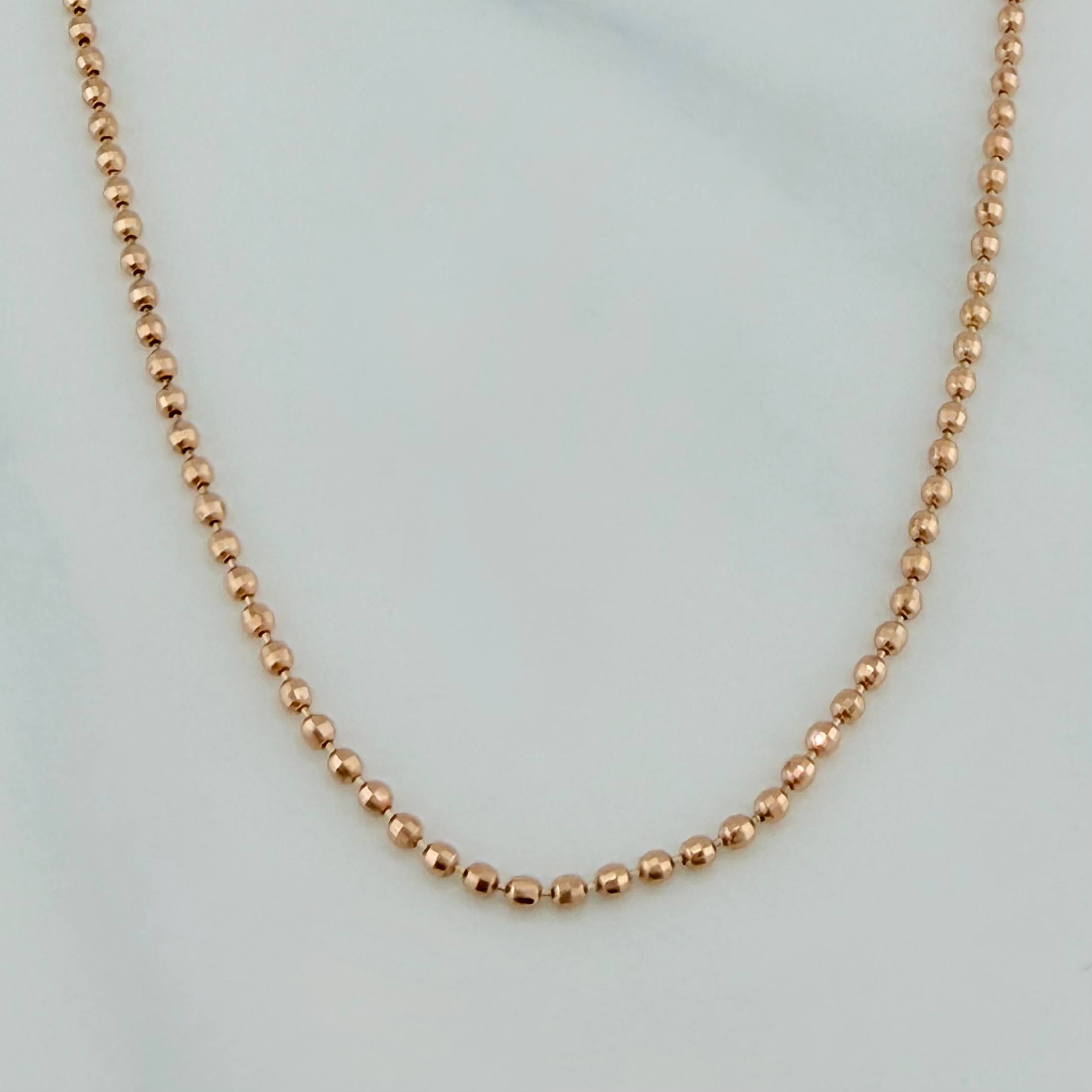 Diamond Cut Military Chain 7.95 g / 23 3/4 in / 1.65 mm 18K Rose Gold