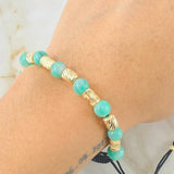 Black Emeralds Bracelet Striped Cylinder Moons 1.75gr / 0.7in / 18K Gold +0$