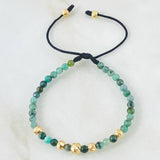Black Emerald Prulitanos Bracelet 0.8gr / 18K Yellow Gold *