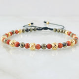 Black Triad Rainy Bracelet 5mm-4mm-3mm 11 pcs 18K Gold