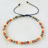 Black Triad Rainy Bracelet 5mm-4mm-3mm 11 pcs 18K Gold
