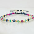 Black Triad Gemstone Bracelet 3mm 21 pcs 18K Gold