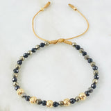 Beige Bracelet Sparkling Rows 1gr / 7.9in / 18K Gold +0$