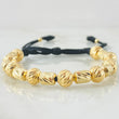 Black Bracelet Striped Cylinders 4.1gr / 1.6in / 18K Gold +0$
