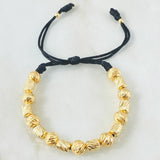 Black Bracelet Striped Cylinders 4.1gr / 1.6in / 18K Gold +0$