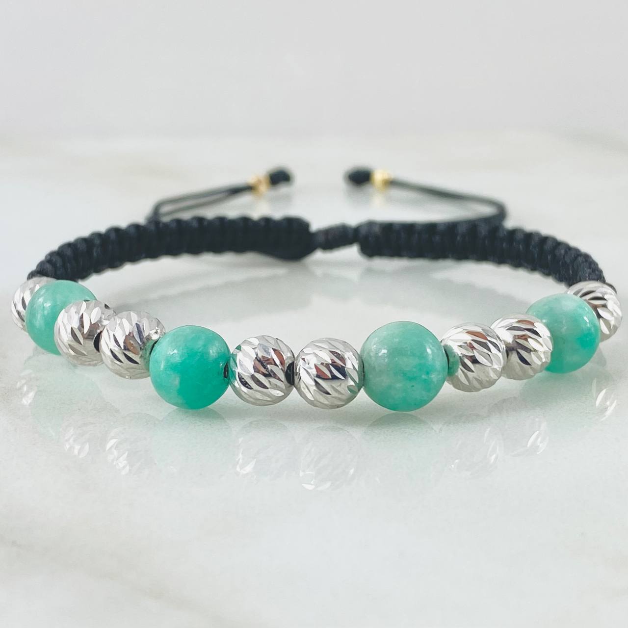 Black Emeralds Triple Bipoint Bracelet 1.95gr / 0.8in / 18K Gold +0$