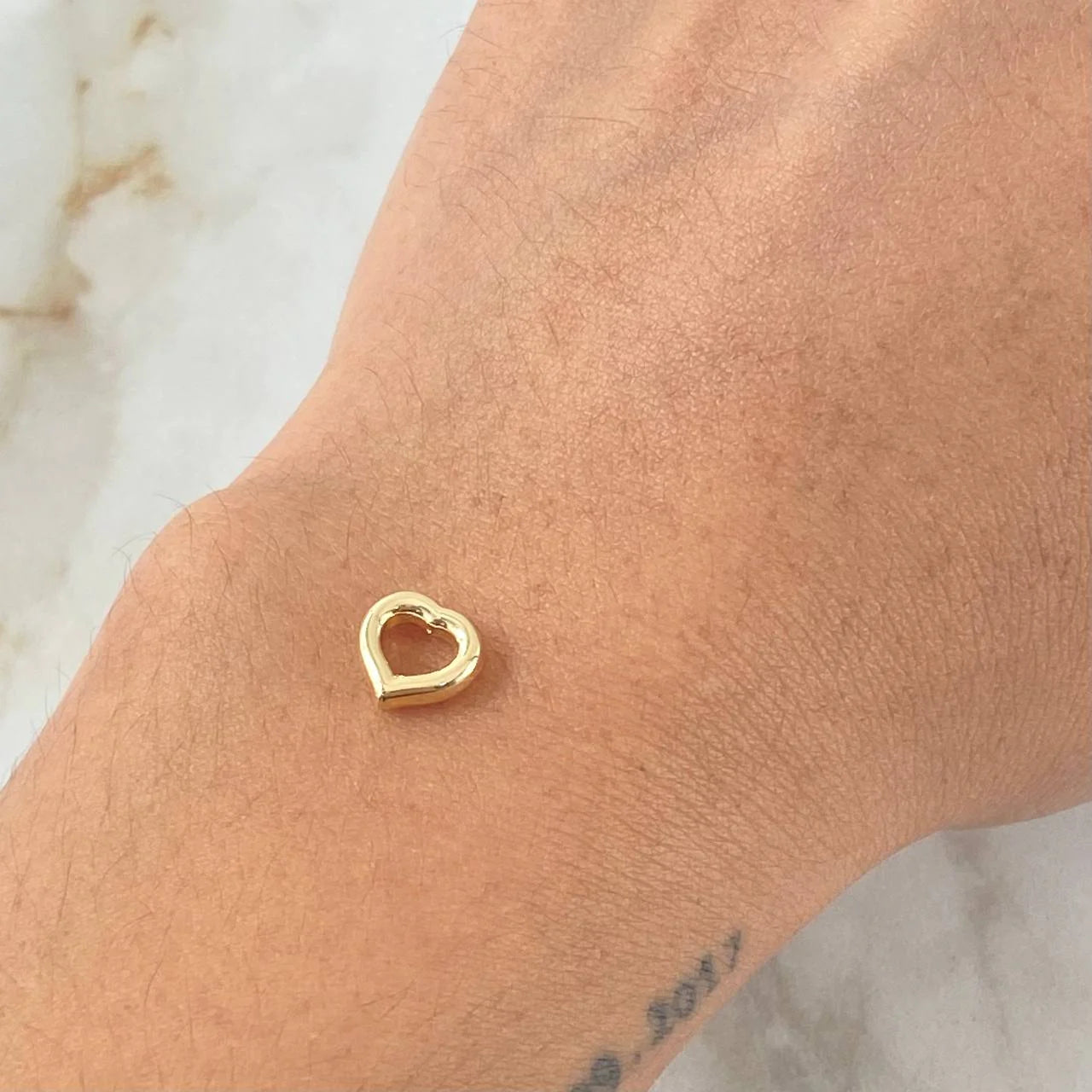 Charm Heart 0.3 g / 3/4 in Yellow Gold 18K