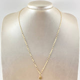 Set Chain Flower Mirror 0.95gr / 19.7in + Pendant Mandala Flower 0.5gr / 1.45gr / Green Zircon 18K Gold (Offer)