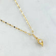 Flower Mirror Chain Set 0.9gr / 17.7in + Pendant Drop 0.55gr / 1.45gr / White Zircon 18K Gold (Offer) -