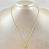 Set Rope Chain 0.9gr / 17.7in + Pendant 0.55gr / 1.45gr / Blue Zircons 18K Gold (Offer) -