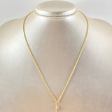 Set Cadena Lazo 0.95gr / 45cm + Dije Gota 0.55gr / 1.5gr / Circon Blanco Oro 18K (Oferta) -