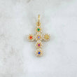 Dije Crúz Tupida 2.1gr / 2.8cm / Circones Colores Oro Amarillo 18K ©
