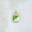 Pendant Atlético Nacional 1.3gr / 2.2cm / White Green Yellow Gold 18K Resin ©