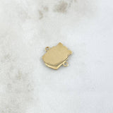 Herraje Atlético Nacional 1.4gr / 1.6cm / Resina Blanca Verde Oro Amarillo 18K