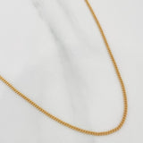 Cadena Cubana 3.3gr / 16 1/4 in / 1.4mm Oro Amarillo +1 18K $