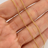 Cadena Cubana 3.3gr / 16 1/4 in / 1.4mm Oro Amarillo +1 18K $