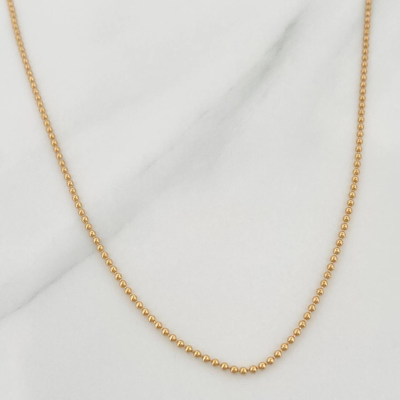 Cadena Militar 3.15gr / 20 in / 1.2mm Oro Amarillo +3 18K $