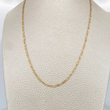 Flat Mariner Chain 3gr / 20 in / 1.95mm Three Golds +3 18K $