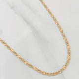 Flat Mariner Chain 3gr / 20 in / 1.95mm Three Golds +3 18K $
