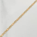 Flat Mariner Chain 3gr / 20 in / 1.95mm Three Golds +3 18K $