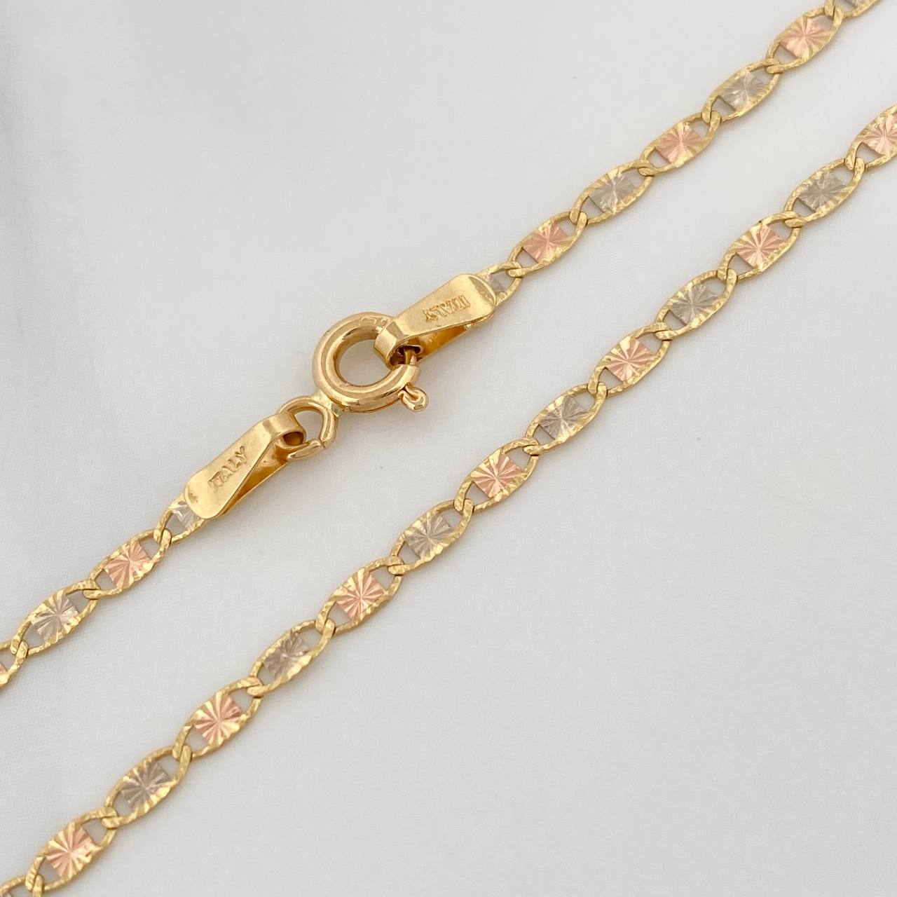 Flat Mariner Chain 3gr / 20 in / 1.95mm Three Golds +3 18K $