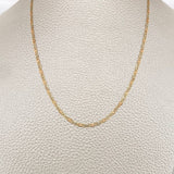Flat Mariner Chain 2.65gr / 20 in / 0.6mm Three Golds +3 18K $