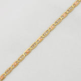 Cadena Escalera Plana 2gr / 17 3/4 in / 1.65mm Tres Oros +3 18K $