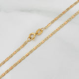 Cadena Escalera Plana 2gr / 17 3/4 in / 1.65mm Tres Oros +3 18K $