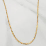 Cadena Escalera Plana 2gr / 17 3/4 in / 1.65mm Tres Oros +3 18K $