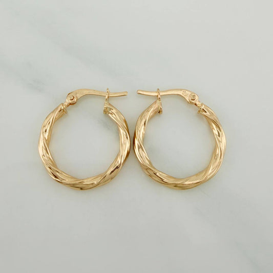 Hoop Earrings Mary 1.6gr / 3/4 in / Yellow Gold 18K %