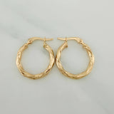 Hoop Earrings Mary 1.6gr / 3/4 in / Yellow Gold 18K %