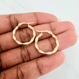 Hoop Earrings Mary 1.6gr / 3/4 in / Yellow Gold 18K %