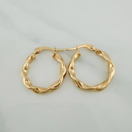 Hoop Earrings Kari 1.65gr / 3/4 in / Yellow Gold 18K %