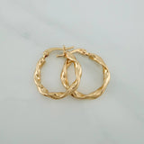 Hoop Earrings Kari 1.65gr / 3/4 in / Yellow Gold 18K %